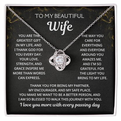Christmas Gift for Beautiful Wife, Necklace for Wife From Husband