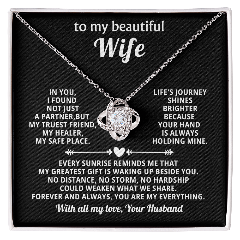 To My Wife - You Are My Everything - Love Knot Necklace