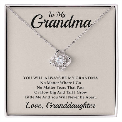 Grandma Necklace From Granddaughter or Grandson - Grandma Granddaughter Necklace - Grandma Charm Necklace - Mother's Day, Christmas, Birthday Gifts for Grandma - Grandmother Jewelry