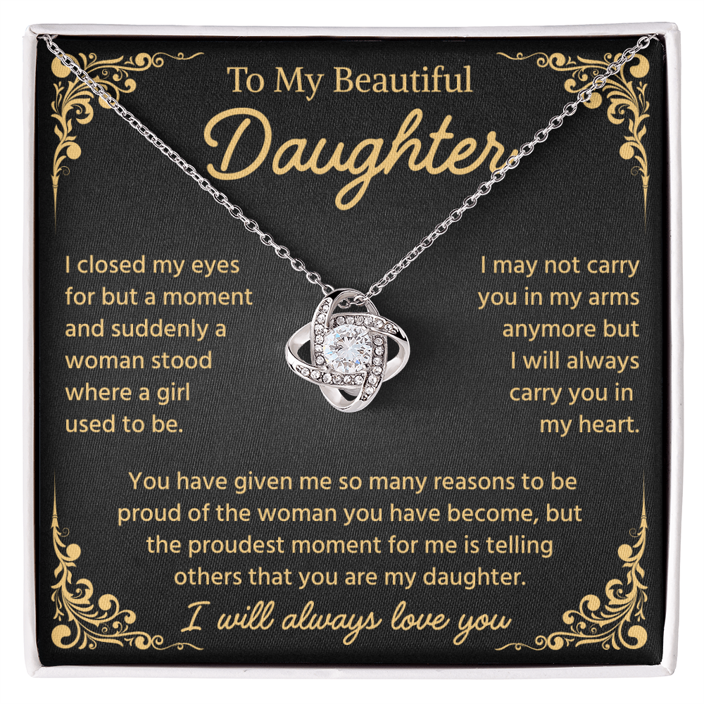 To My Amazing Daughter | I Am Always Right Here in Your Heart | Necklace