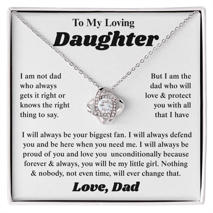 To My Daughter I Am So Thankful to Have You as a Daughter, Necklace