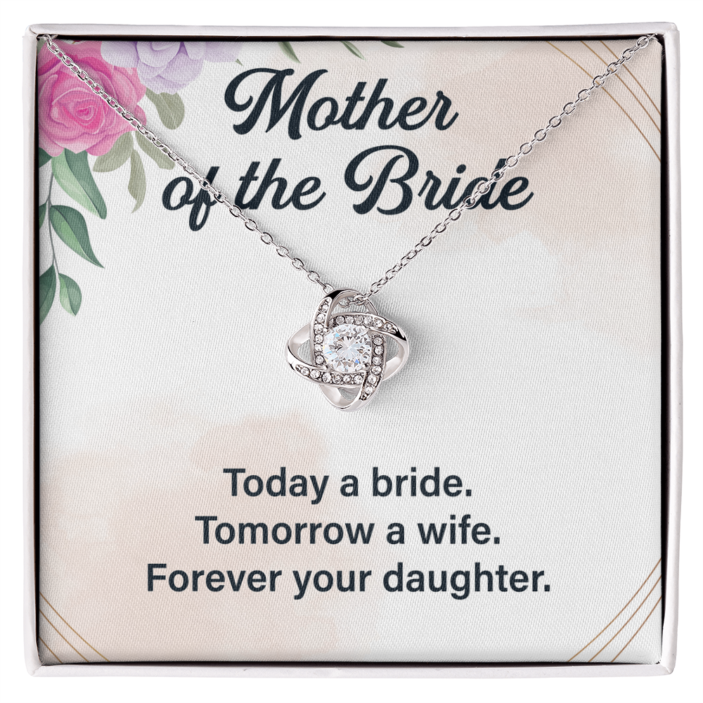 Gifts for Mother of the Bride - Love Knot Necklace, Elegant Wedding Jewelry, Gifts for mother