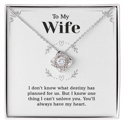 To My Wife Necklace from Husband - Romantic Soulmate Jewelry Gift for Birthday, Christmas, or Anniversary