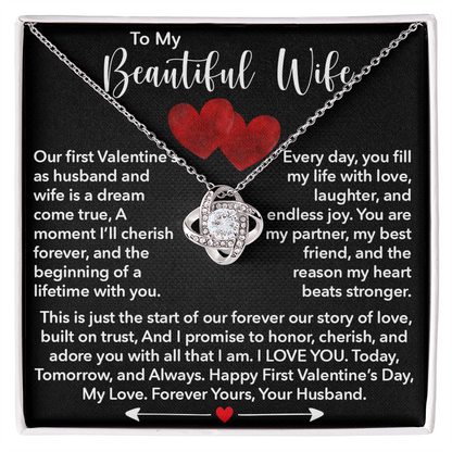 To My Beautiful Wife - Celebrating Our First Valentine's Day Together as Husband and Wife - A Promise of Love, Laughter, and Forever