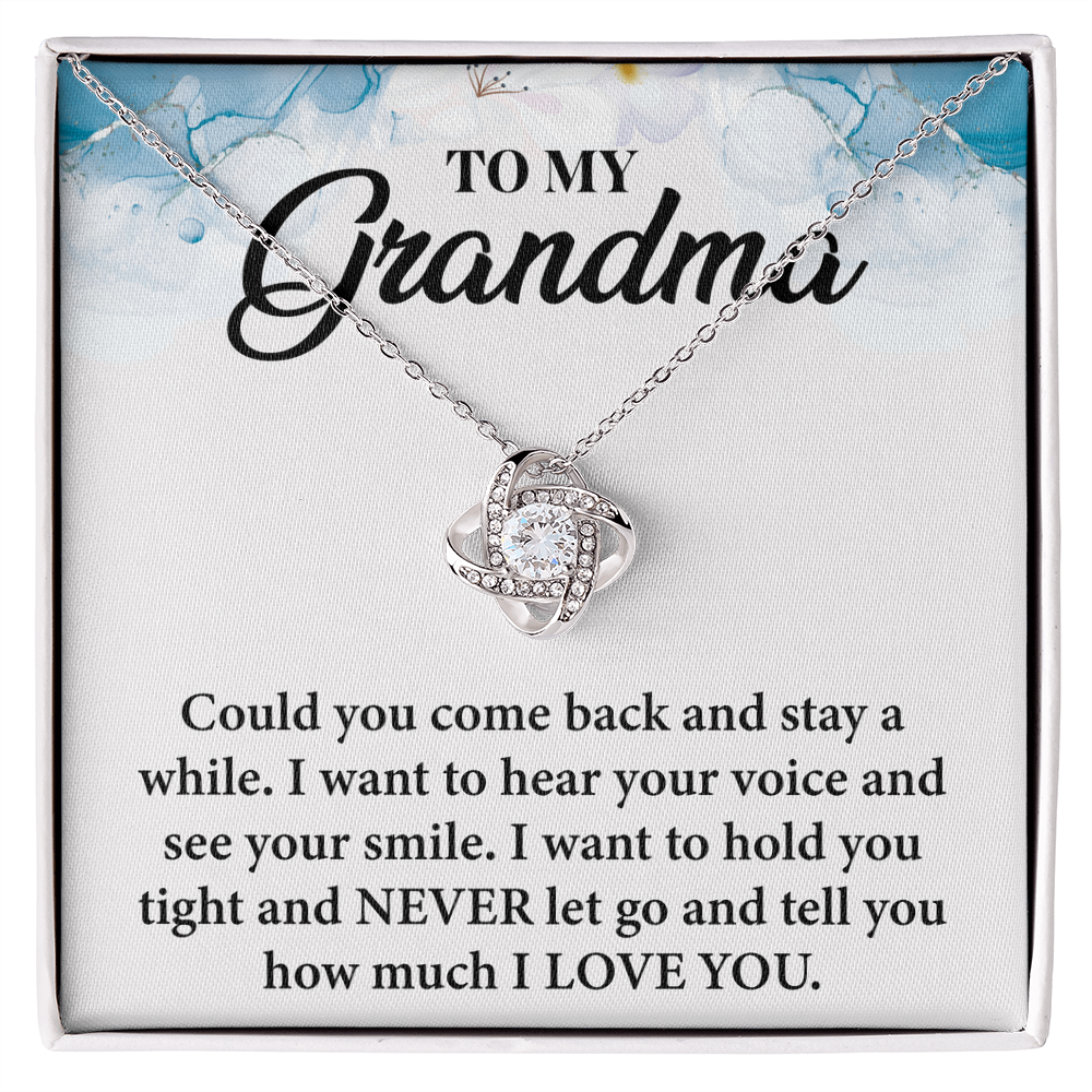 Best Gifts for Grandma – Elegant Love Knot Necklace, A Symbol of Love and Appreciation