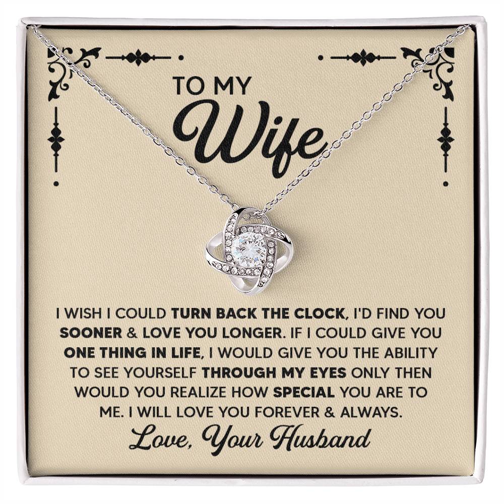 Wife - How Special You are to Me - Love Knot Necklace
