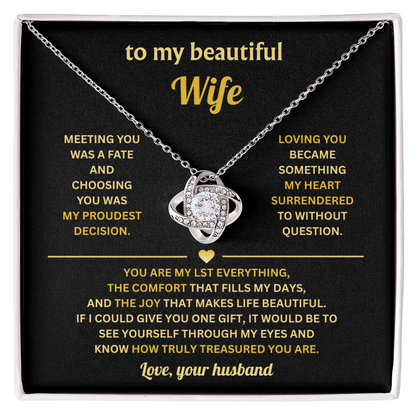 To My Beautiful Future Wife - I Love You With All My Heart - Necklace for Her