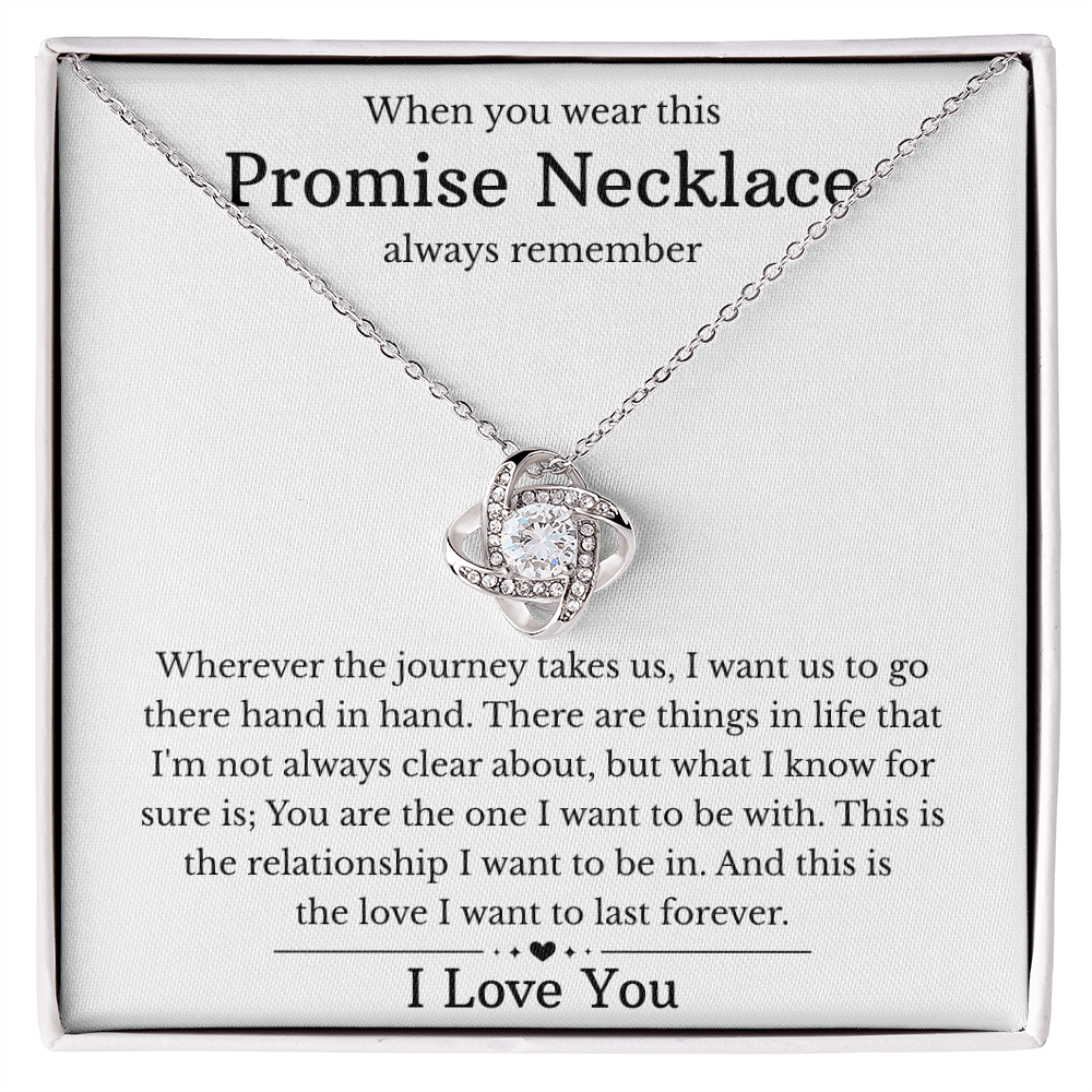 Promise Necklace for Her, Soulmate Girlfriend Wife Finacee