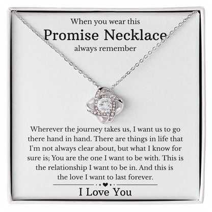 Promise Necklace for Her, Soulmate Girlfriend Wife Finacee