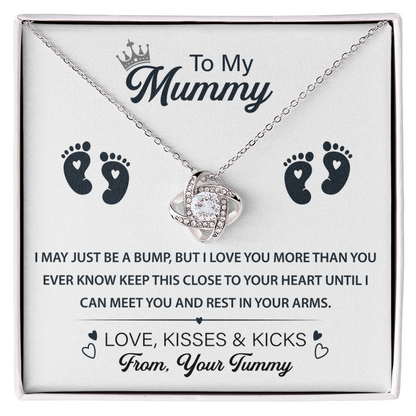 Mother's Love Knot Necklace – Heartfelt Jewelry for Mom, Perfect New Mom Gift