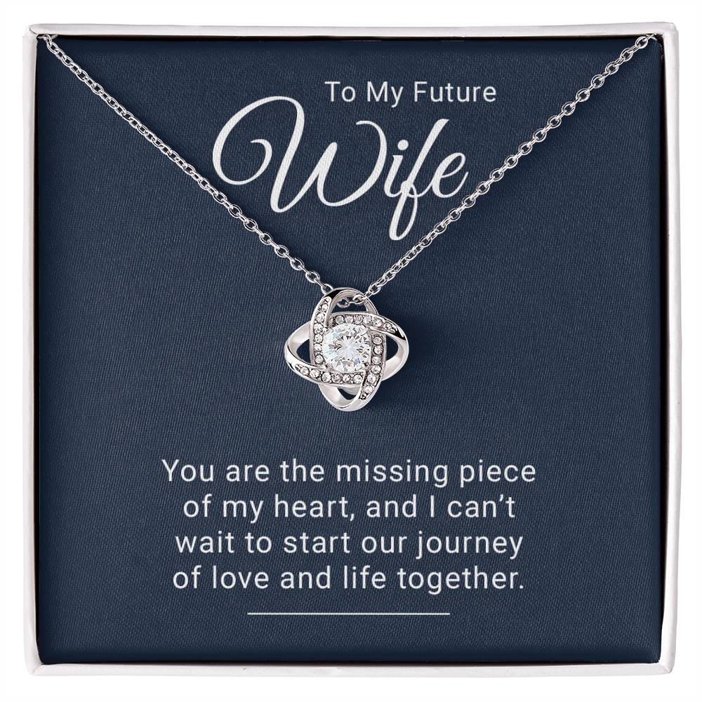 Missing Piece of My Heart Necklace for Future Wife – Promise Necklace, Perfect Engagement or Birthday Gift, Romantic Jewelry for Her