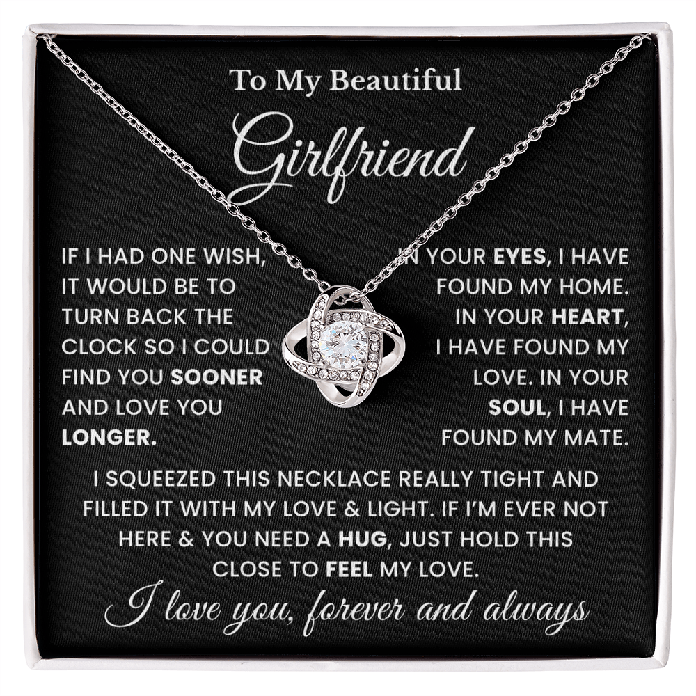 Girlfriend Necklace From Boyfriend, Romantic Surprise Gifts - Love Knot Necklace