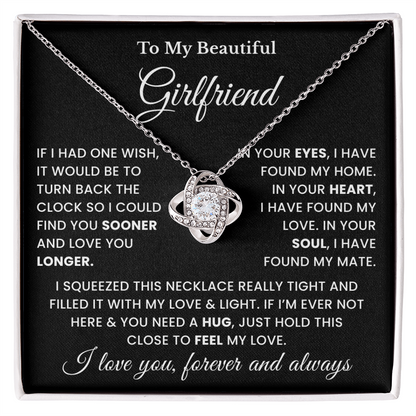 Girlfriend Necklace From Boyfriend, Romantic Surprise Gifts - Love Knot Necklace
