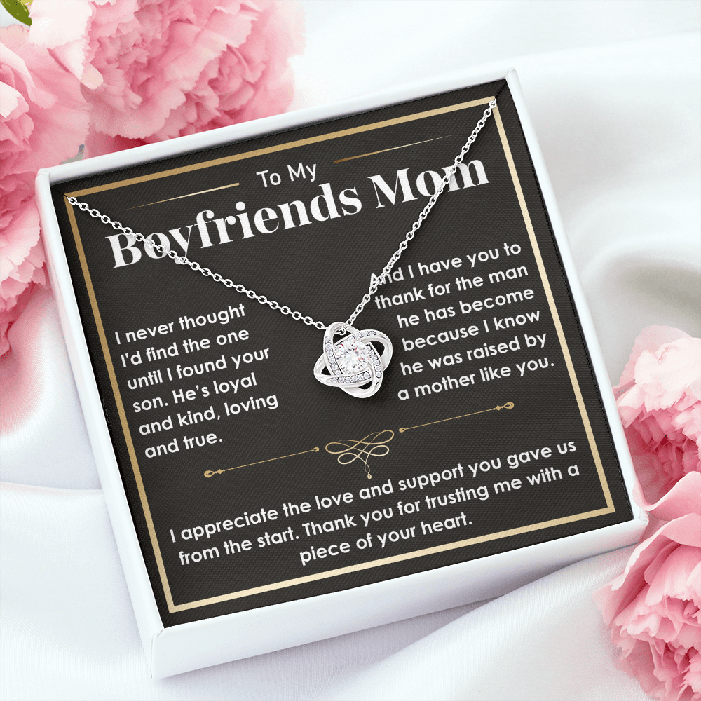 To My Boyfriend's Mom Necklace – Best Sentimental Gift for Boyfriend's Mom, Gifts for My Boyfriend's Mom