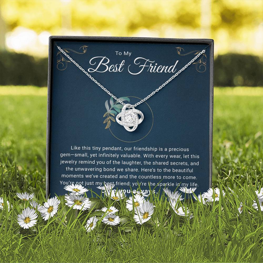 Best Friend Gift Necklace - Love Knot Jewelry for BFFs - A Meaningful Token of Friendship to Cherish Special Moments Together