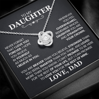 To My Daughter - Hold This Necklace Close to Feel My Love