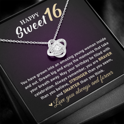 You Are Braver Than You Believe - Sweet 16th Birthday Necklace