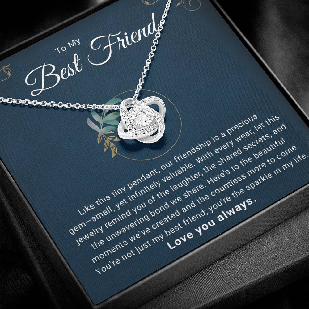 Best Friend Gift Necklace - Love Knot Jewelry for BFFs - A Meaningful Token of Friendship to Cherish Special Moments Together