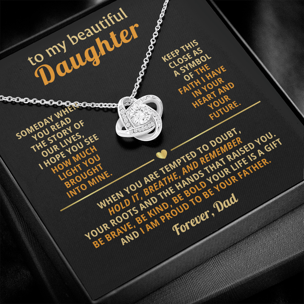 To My Beautiful Daughter - You Have My Heart - Sterling Silver Necklace