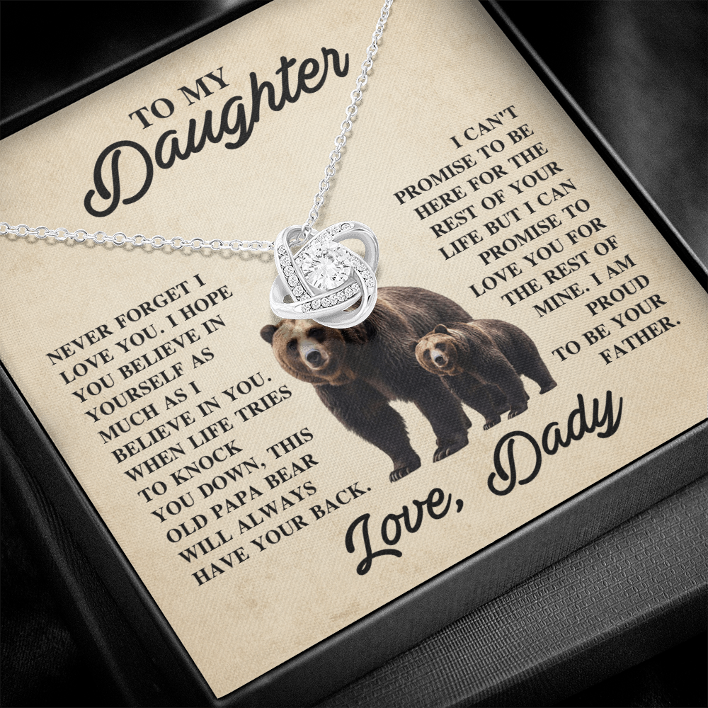 To My Daughter Necklace With Heartfelt Message Card & Gift Box