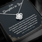 To My Daughter-in-law, Believe in Yourself- Love Knot Necklace