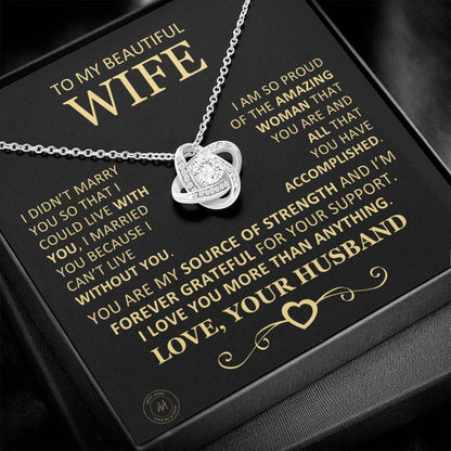 Unique Gift For Wife "I'm So Proud Of The Amazing Woman You Are" Necklace