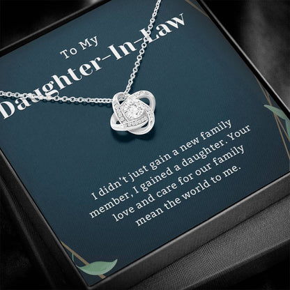 To My daughter in law - You Are My World - Love Knot Necklace