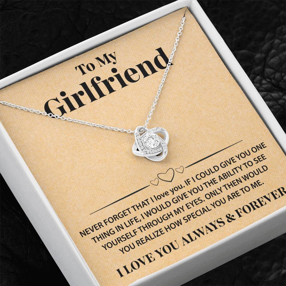 To My Girlfriend Forever Love Necklace, Best Jewelry Gift for Women