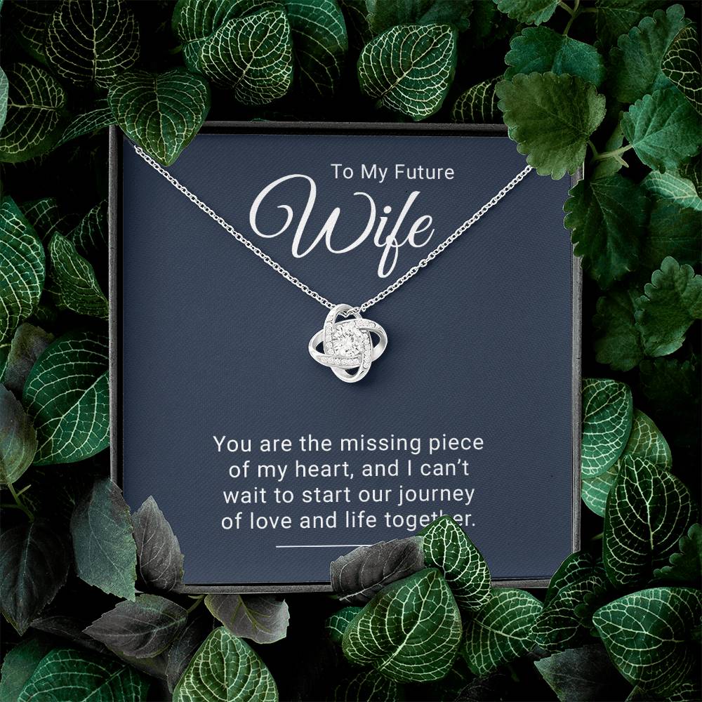 Missing Piece of My Heart Necklace for Future Wife – Promise Necklace, Perfect Engagement or Birthday Gift, Romantic Jewelry for Her