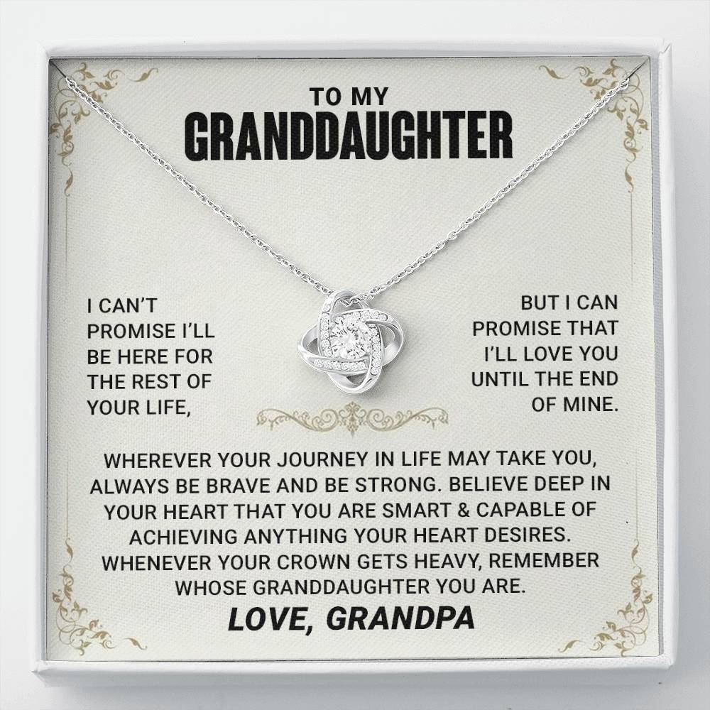 Necklace For Granddaughter from Grandpa Grandma Nana, Personalized Birthday Gift From Grandmother Grandfather, Christmas Gift for Girl Women