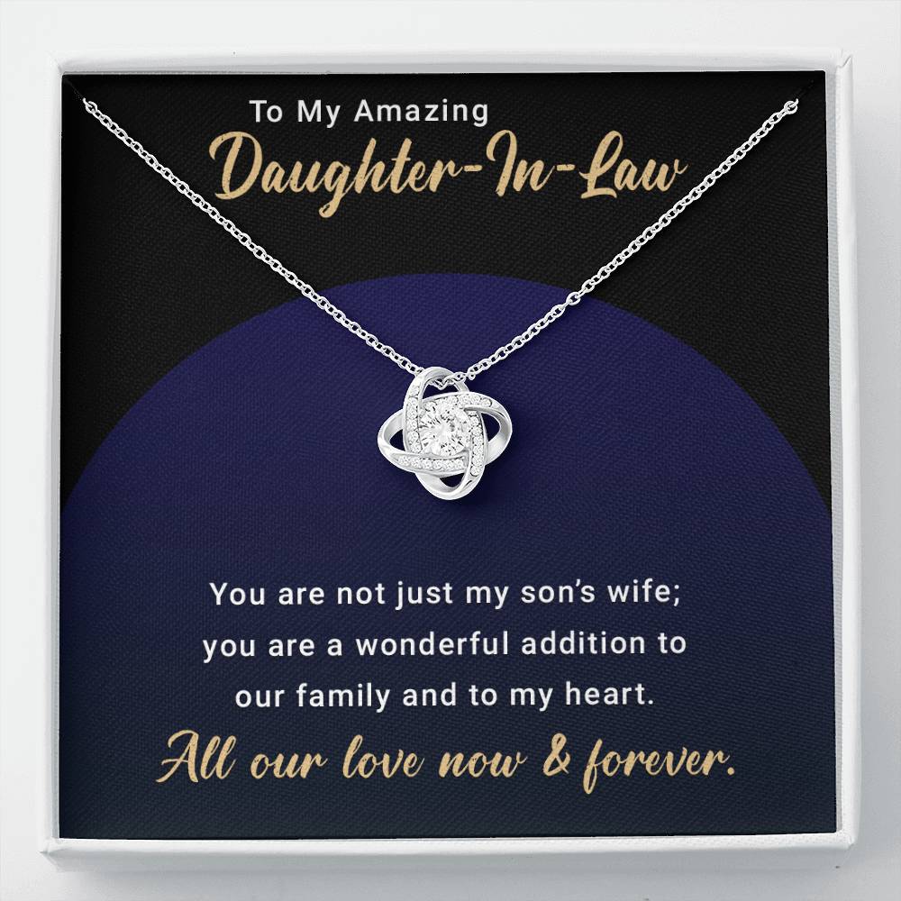 Gifts For Daughter in Law Necklace From Mother in Law For Christmas Birthday Gifts For Bonus Daughter on Wedding Day with Message Card and Gift Box