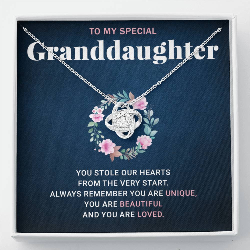 To My Granddaughter Graduation Birthday Pendant Jewelry with Message Card and Gift Box