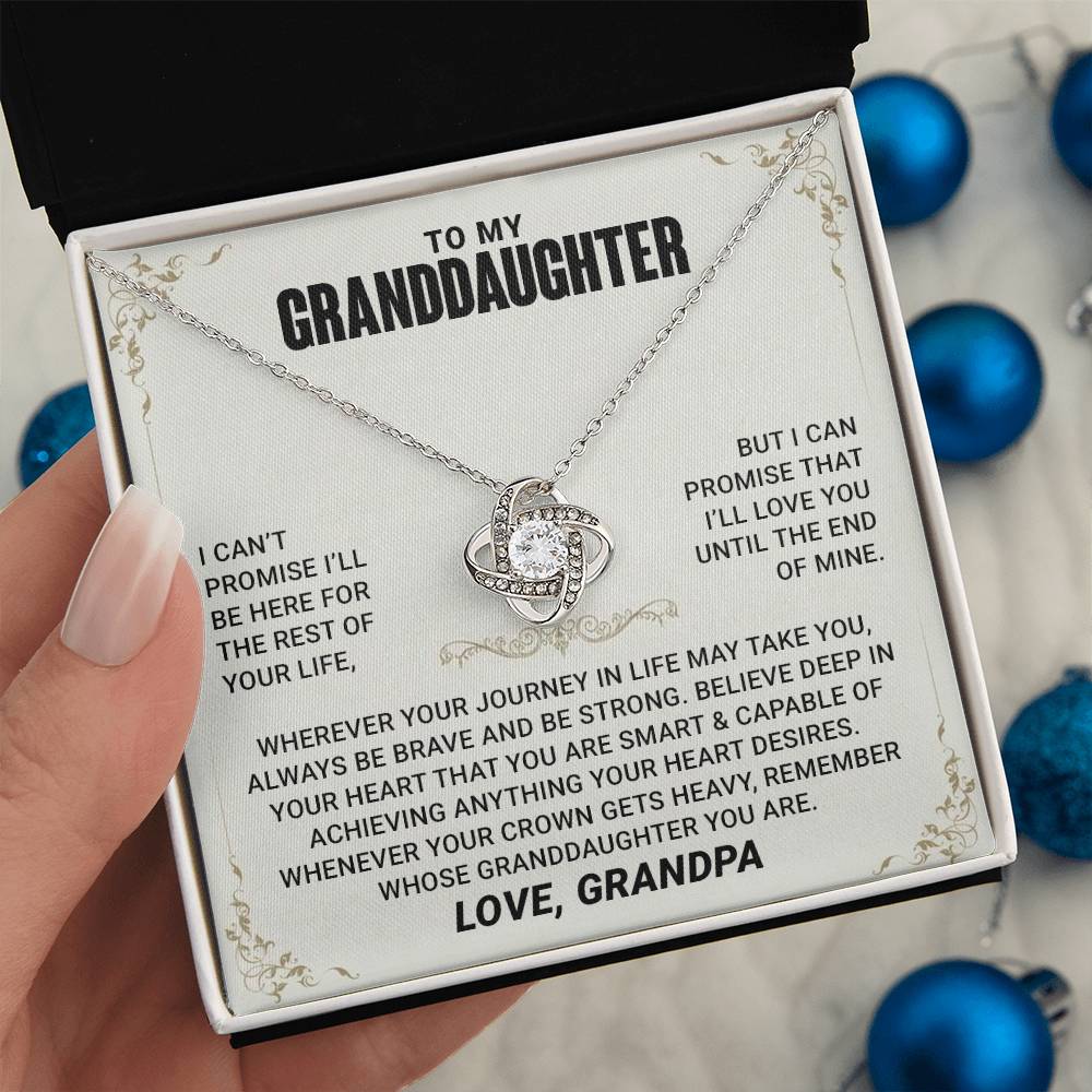 Necklace For Granddaughter from Grandpa Grandma Nana, Personalized Birthday Gift From Grandmother Grandfather, Christmas Gift for Girl Women