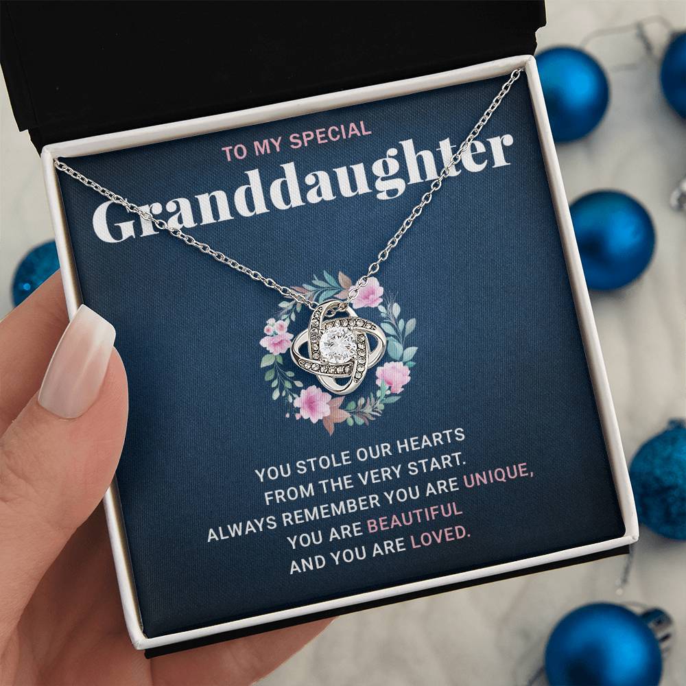 To My Granddaughter Graduation Birthday Pendant Jewelry with Message Card and Gift Box