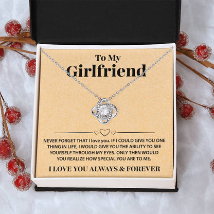 To My Girlfriend Forever Love Necklace, Best Jewelry Gift for Women