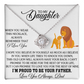 To My Daughter - Believe in Yourself - Love Knot Necklace for You