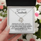 To My Loving Soulmate Love Knot Necklace, 14K White Gold Finish, 18K Yellow Gold Finish