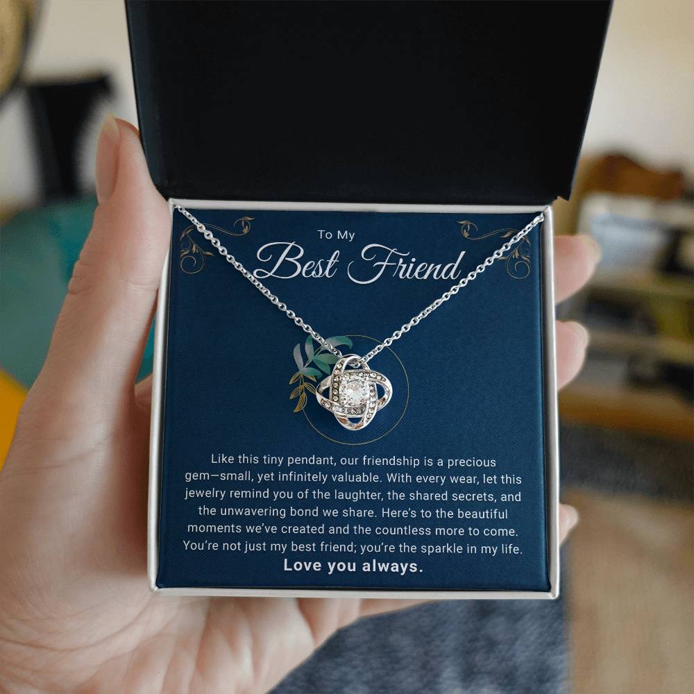 Best Friend Gift Necklace - Love Knot Jewelry for BFFs - A Meaningful Token of Friendship to Cherish Special Moments Together