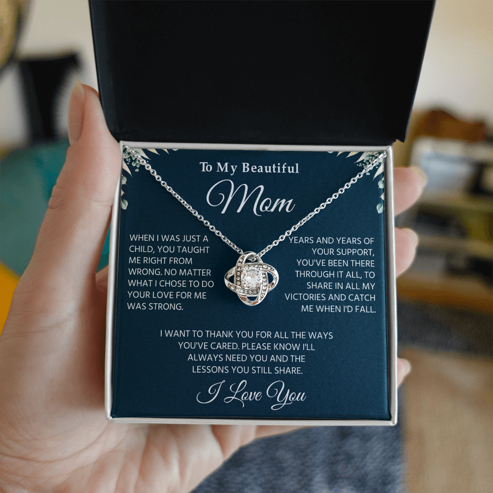To My Mom I Know It's Not Easy for a Woman to Raise a Man - Necklace