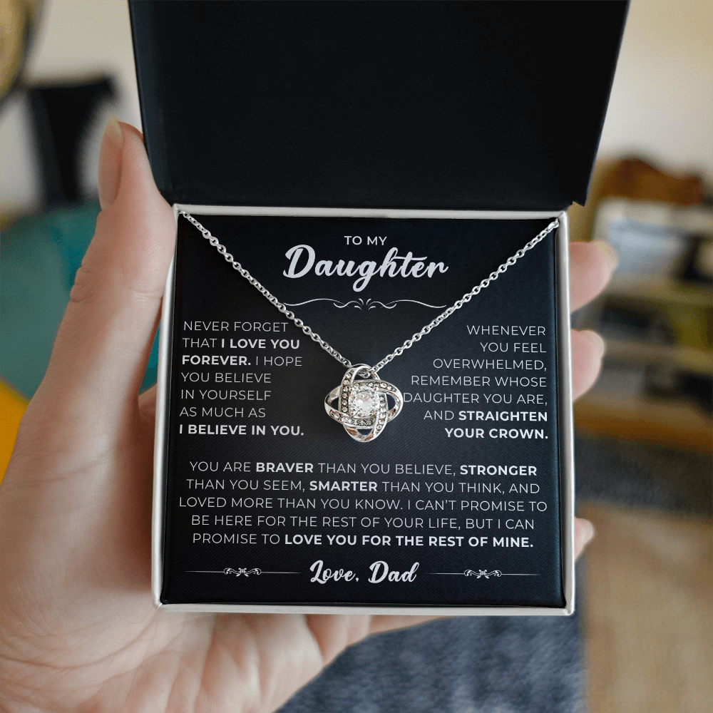 To My Amazing Daughter - the Most Beautiful Chapters of My Life - Love Knot Necklace