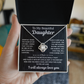 To My Beautiful Daughter | I Will Always Love You | Love Knot Necklace