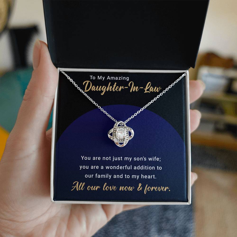 Gifts For Daughter in Law Necklace From Mother in Law For Christmas Birthday Gifts For Bonus Daughter on Wedding Day with Message Card and Gift Box