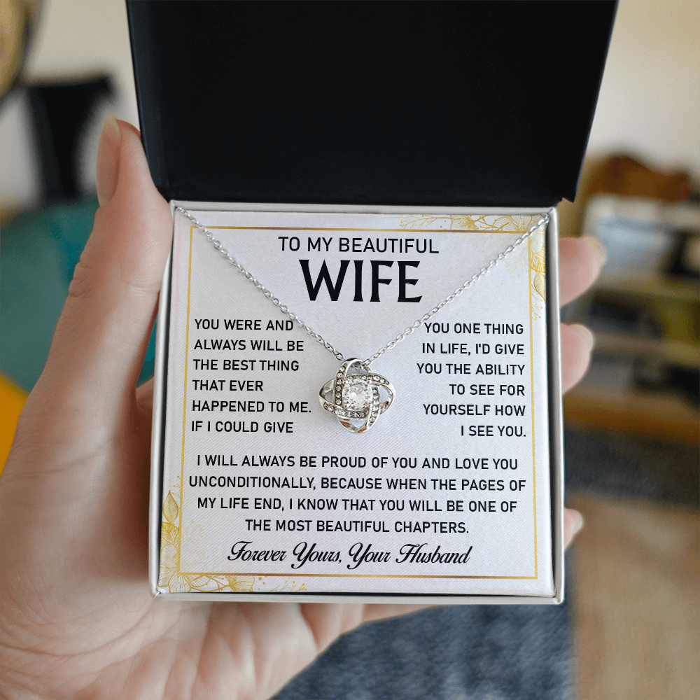 To My Beautiful Wife - I Married You Because I Can't Live Without You - Necklace