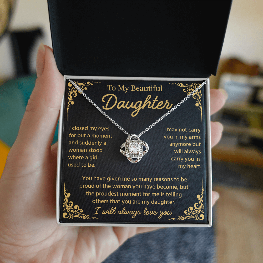 To My Amazing Daughter | I Am Always Right Here in Your Heart | Necklace