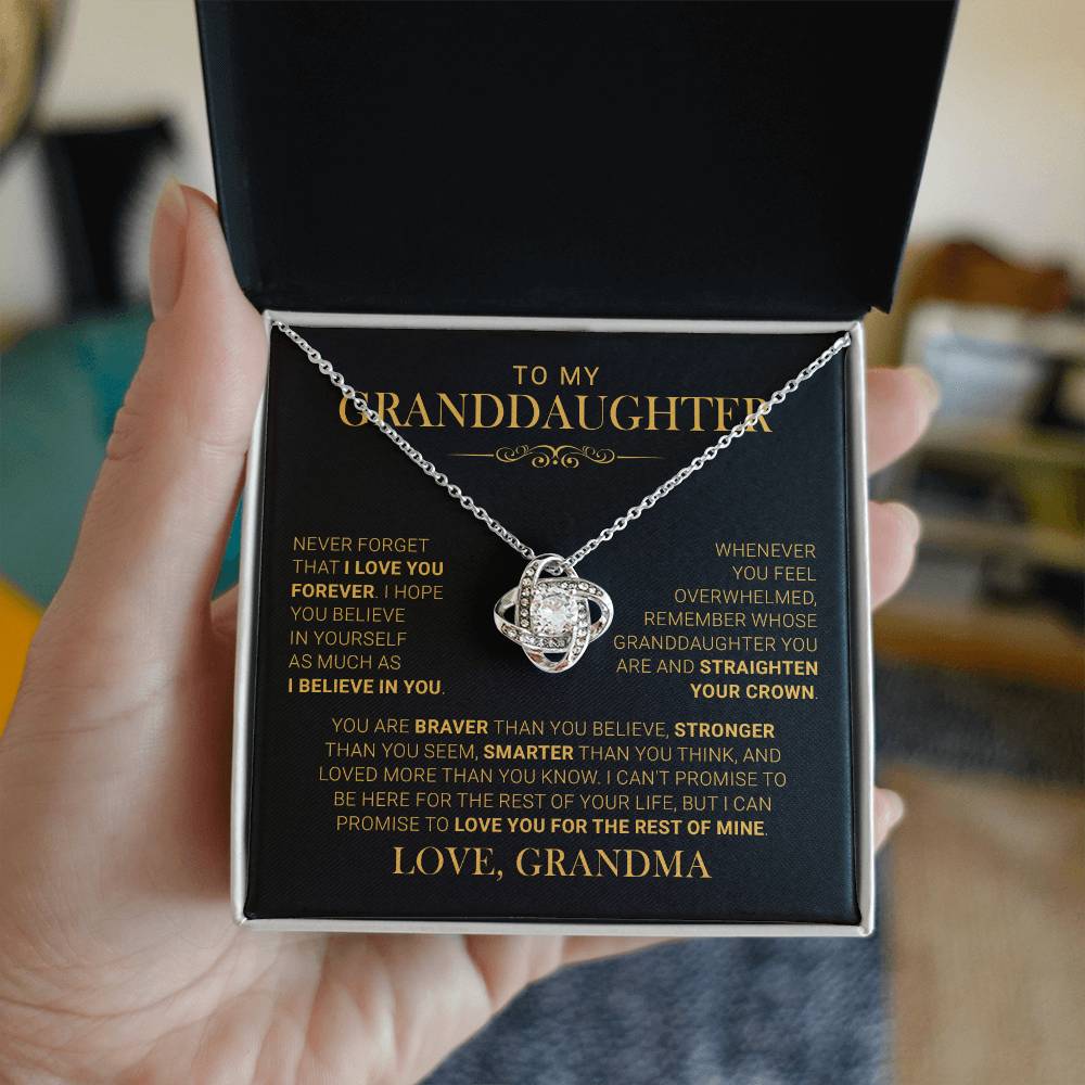 Beautiful Gift for Granddaughter From Grandpa "Never Forget That I Love You" Necklace