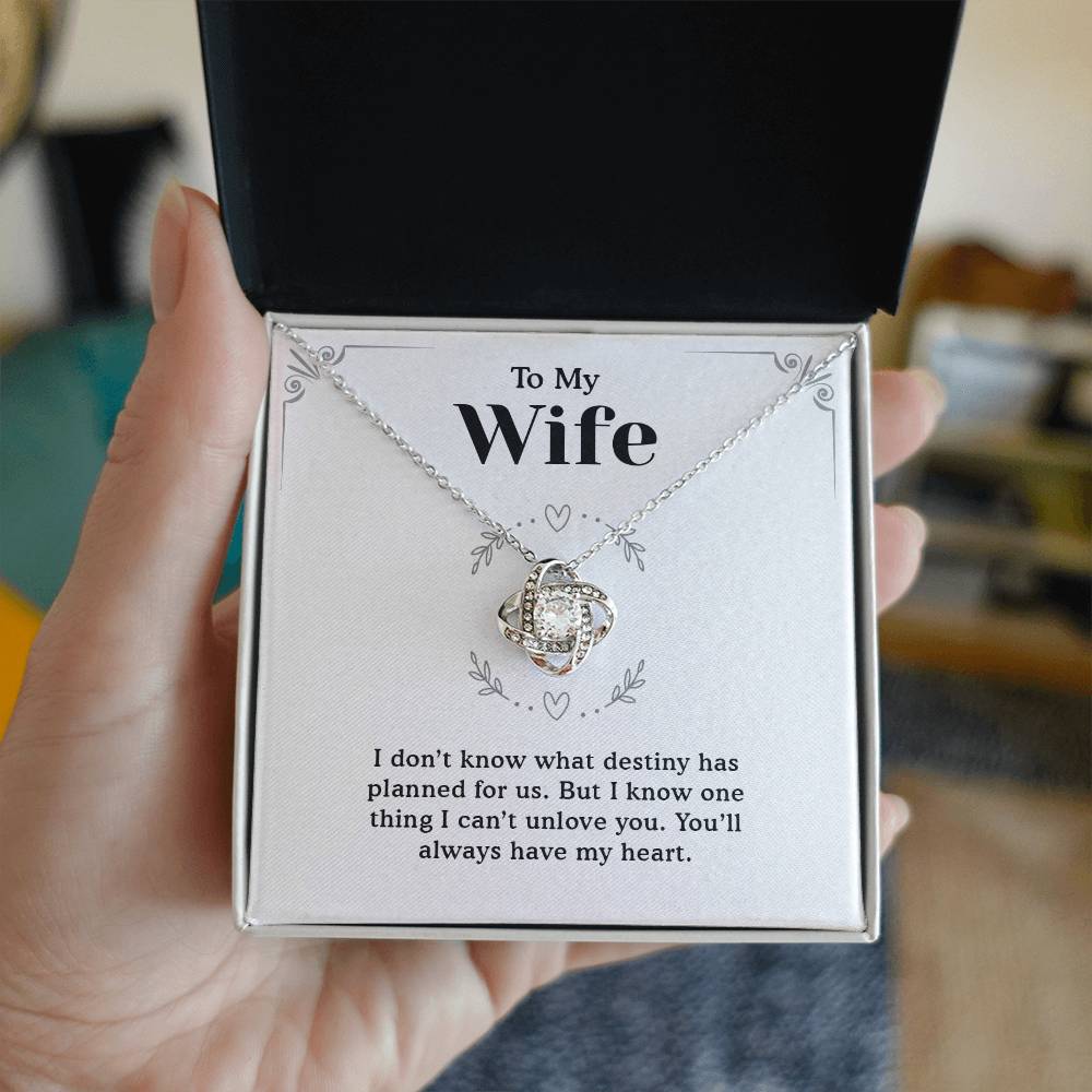 To My Wife Necklace from Husband - Romantic Soulmate Jewelry Gift for Birthday, Christmas, or Anniversary