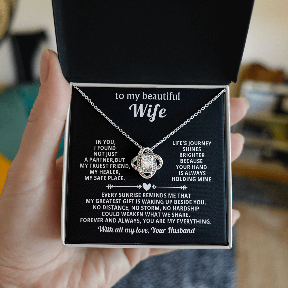 To My Wife - You Are My Everything - Love Knot Necklace