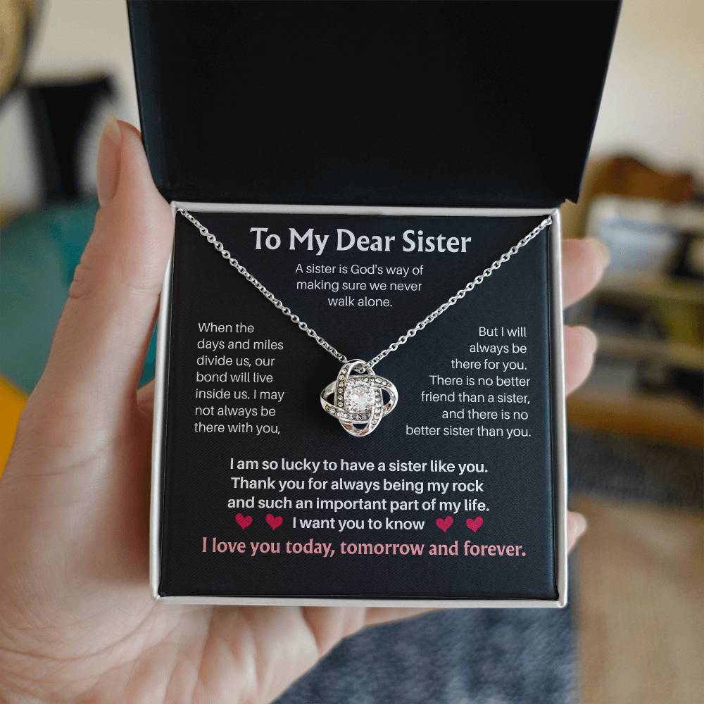 Women's Day Sister Necklace, Best Friend Gift From Brother & Sis