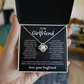 Valentine's Gifts for Girlfriend Necklace From Boyfriend Message Card & LED Box