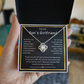 To My Son's Gf Necklace - Gifts for Mother's Day , Birthday, Graduation
